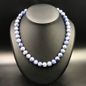 Collier perles en sodalite (réf cso2)