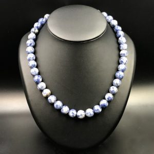 Collier perles en sodalite (réf cso2)