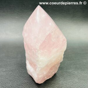 Prisme en quartz rose de Madagascar 0,406 kg (réf pqr2)