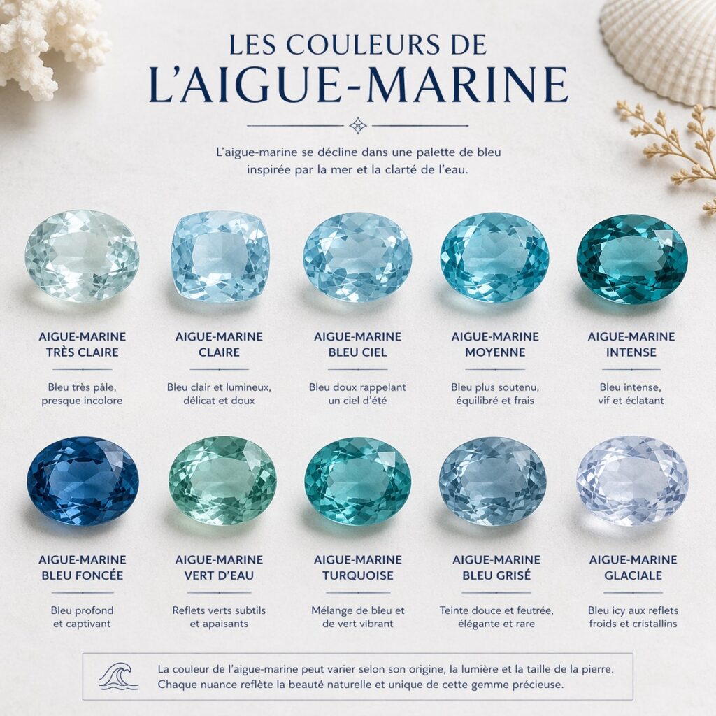 Les couleurs de l'aigue-marine