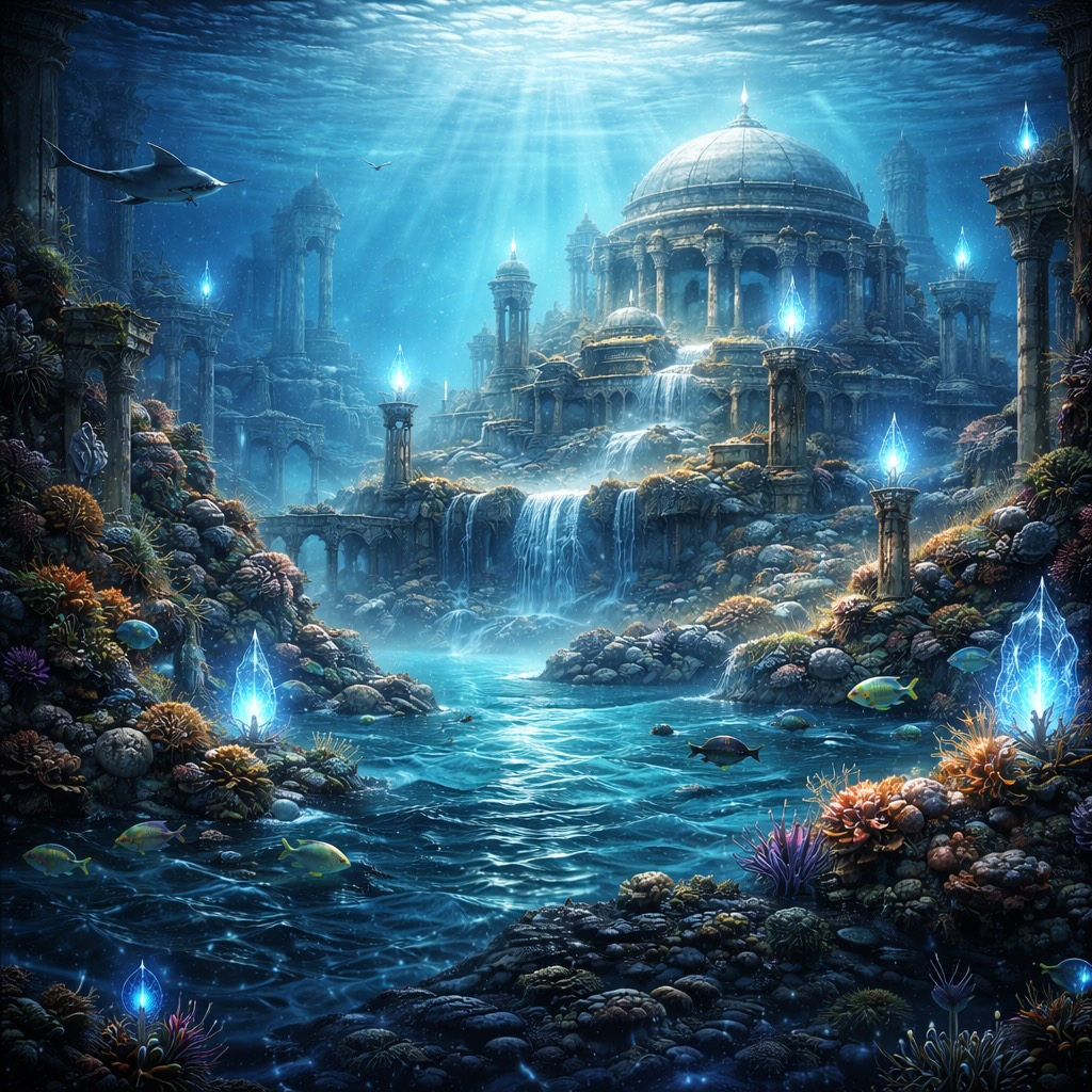 La cité perdue d'Atlantis sous-marine