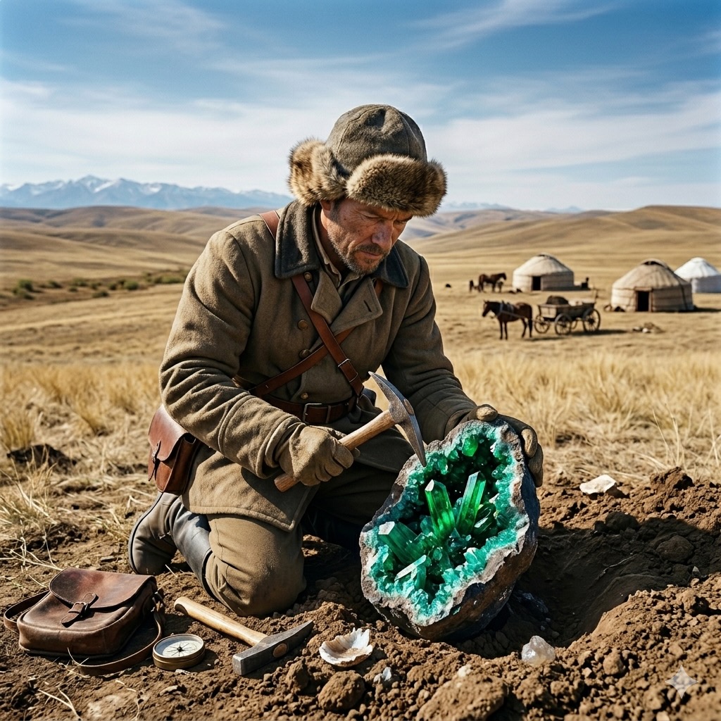 La découverte dans les steppes du Kazakhstan