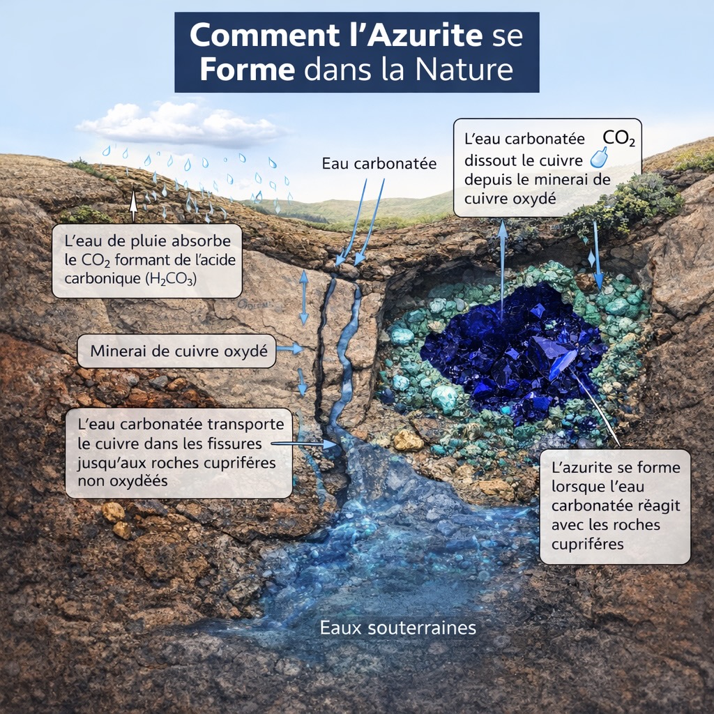 Le processus de formation de l'azurite