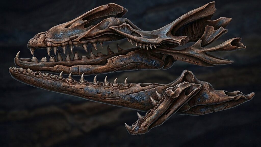 Machoire de Mosasaure