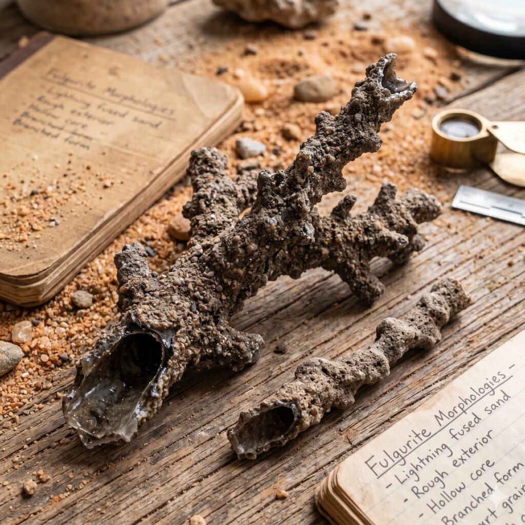 Morphologie typique des fulgurites