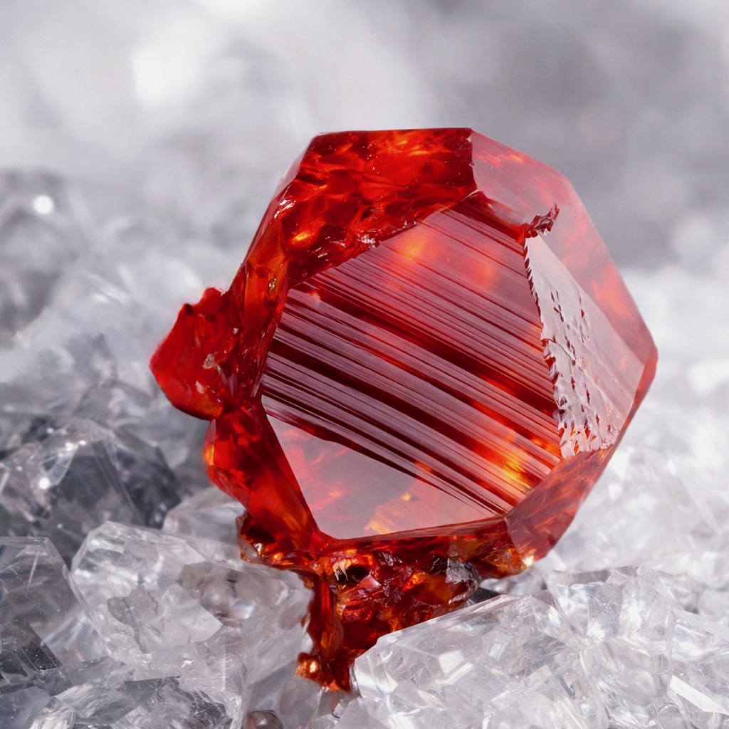Painite sur quartz