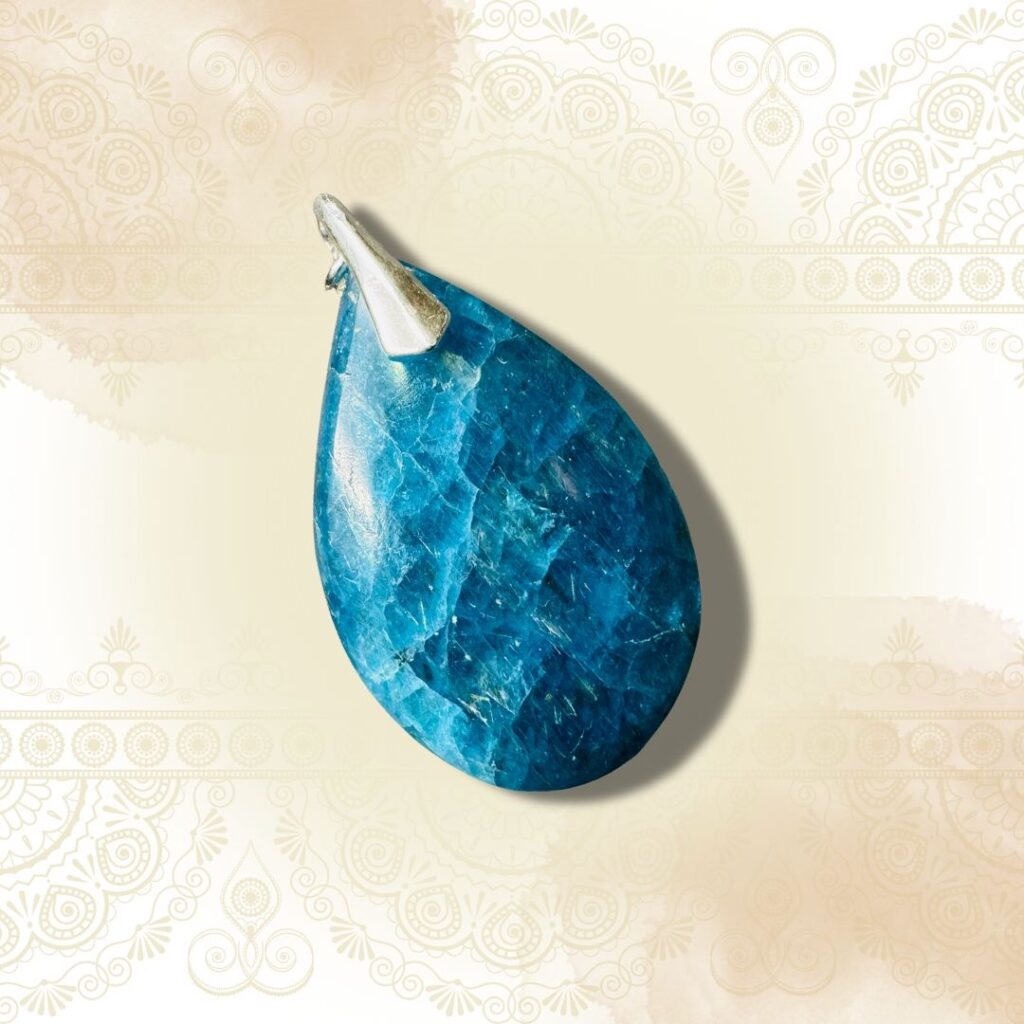 Pendentif Apatite bleue