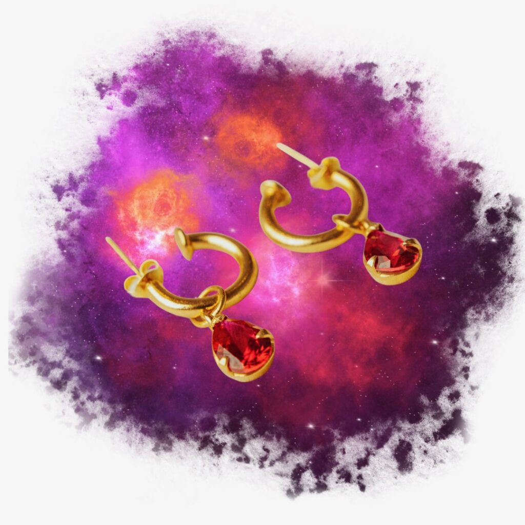 Boucles d'Oreilles Rubis