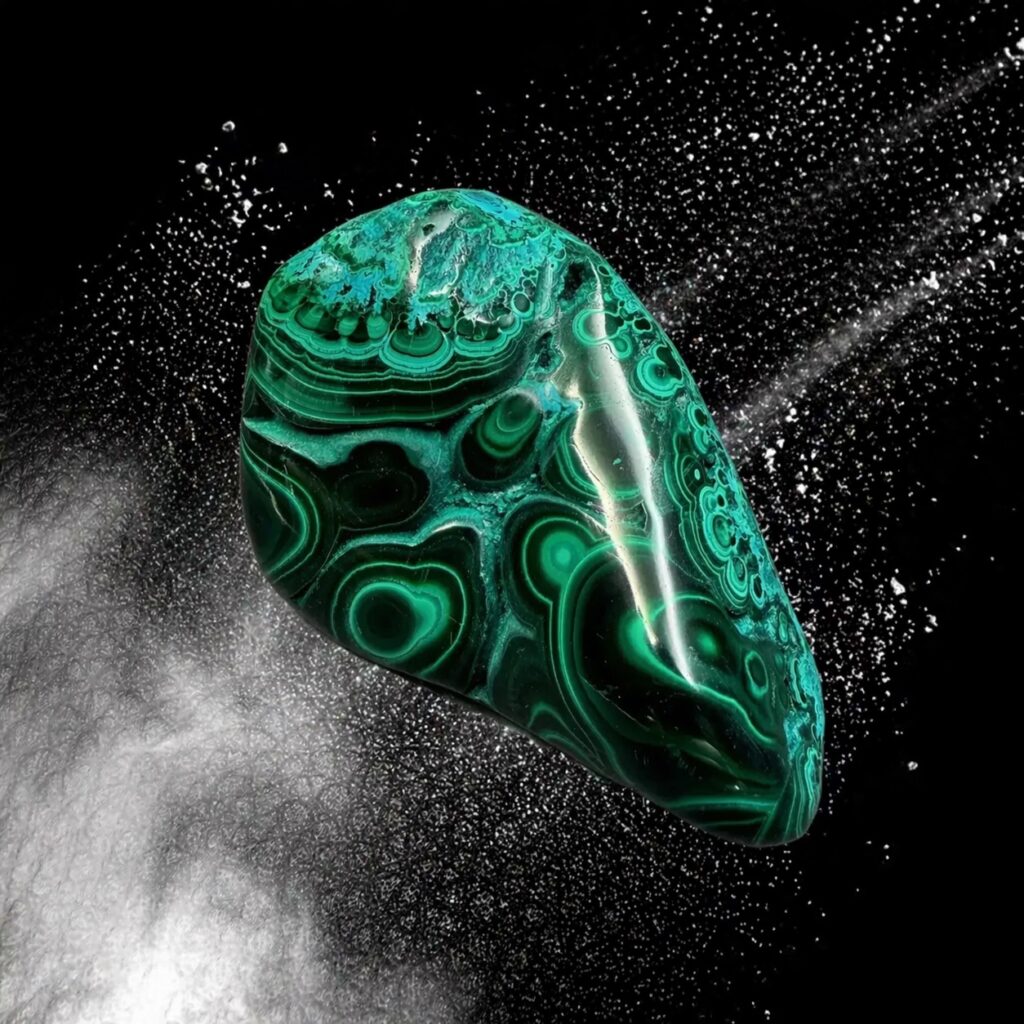 Chrysocolle et malachite