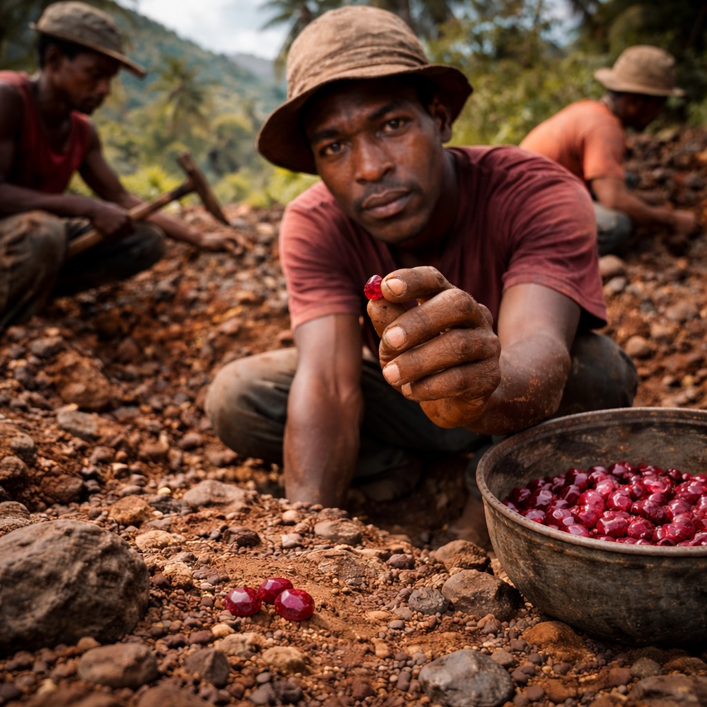 découverte de rubis Gemmes