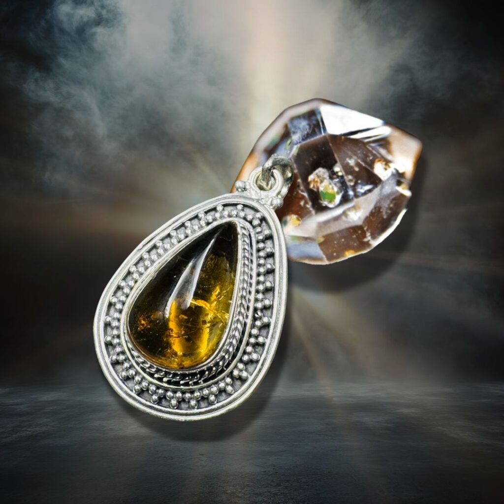 Diamant Herkimer et citrine