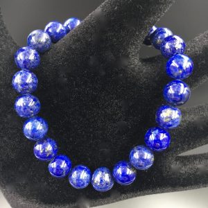 Bracelet en lapis lazuli d’Afghanistan « perles de 8mm »