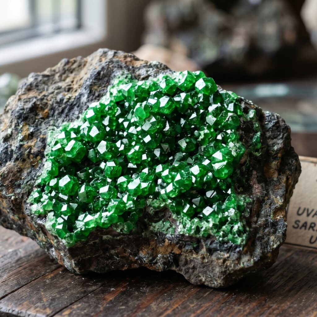 Grenat vert uvarovite