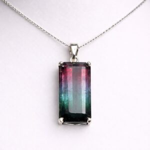Pendentif tourmaline polychrome