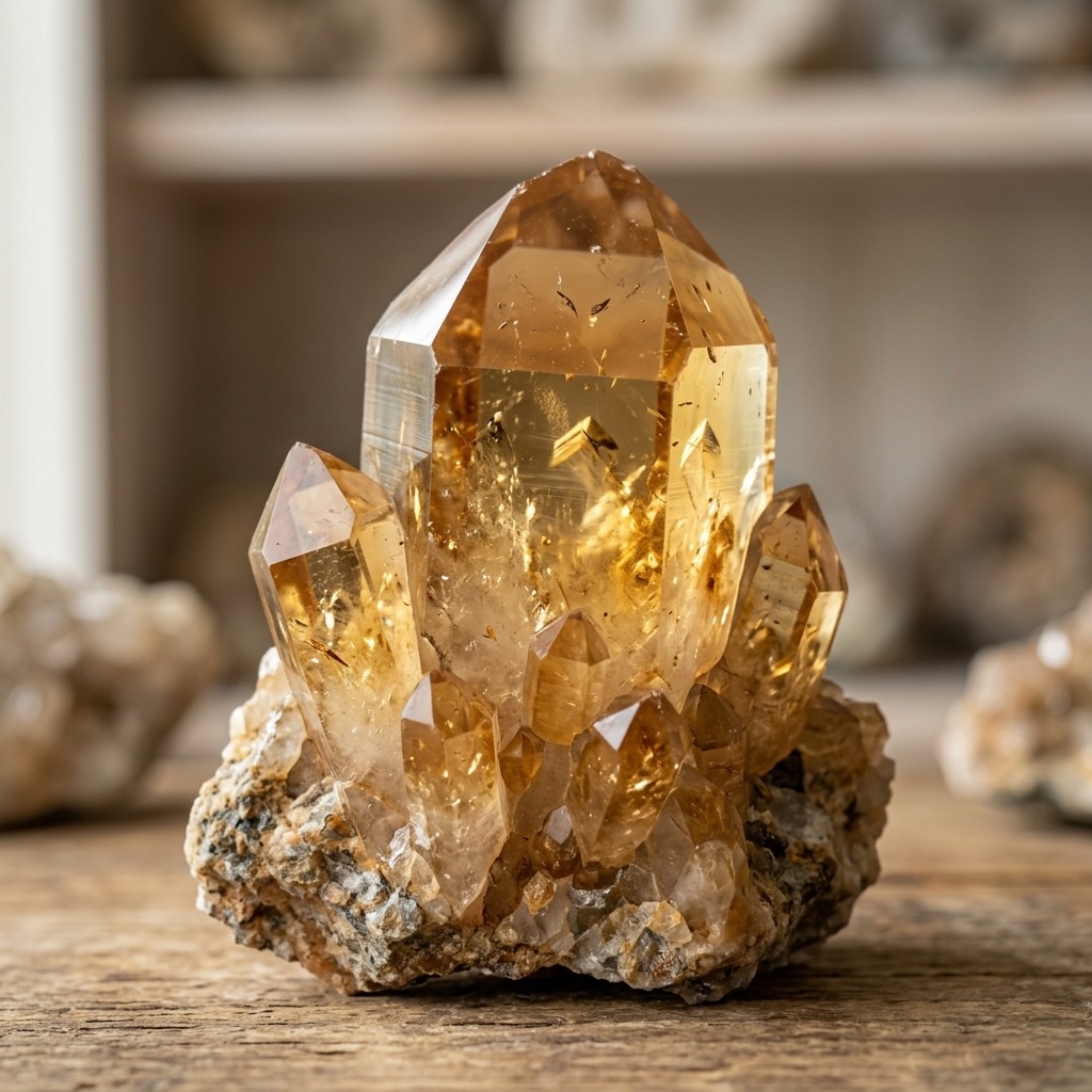 Prisme de citrine naturelle