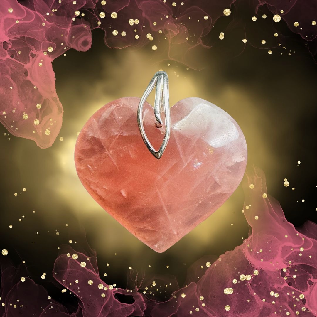 Pendentif Quartz Rose