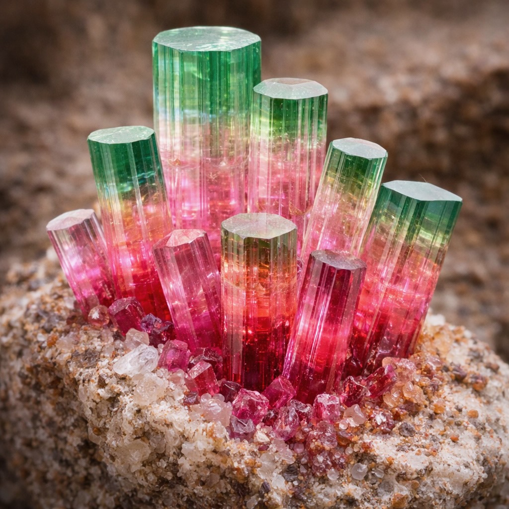 Tourmaline tricolore