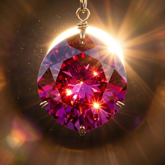 Une gemme en grenat rhodolite